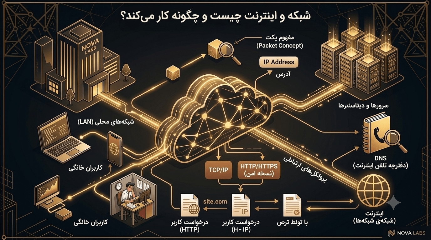 شبکه و اینترنت چیست و چگونه کار می‌کند؟ (به زبان ساده)